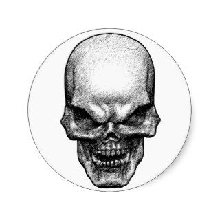 Evil Skull Face Sticker