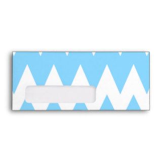 White and Pastel Blue Zigzags. Envelopes