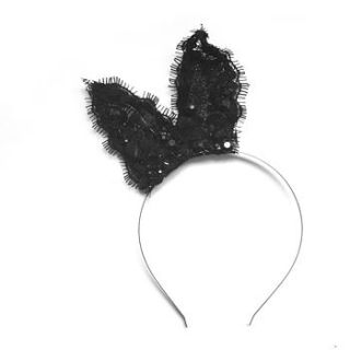 bunny or kitty lace animal ears by crown and glory
