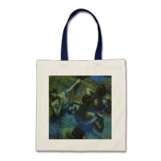 Blue Dancers by Edgar Degas, Vintage Impressionism Canvas Bag