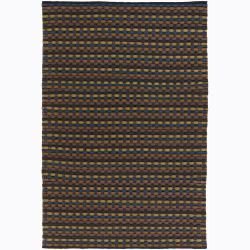 Handwoven Multicolor Mandara New Zealand Wool Striped Rug (5 X 76)