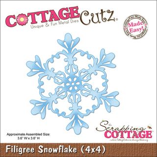 Cottagecutz Die 4x4 filigree Snowflake Made Easy