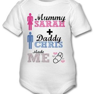 personalised baby grow newborn baby gift by gifts by lucy
