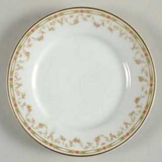 Haviland Schleiger 346 Salad Plate, Fine China Dinnerware   Theo,Smooth,Pink Ros