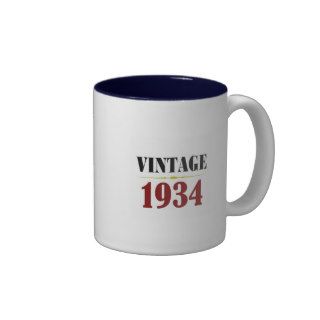 Vintage 1934 80th Birthday Gift Ideas Mugs
