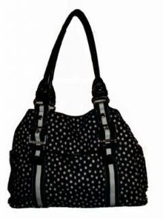 Tyler Rodan Women's Catalina Tote/Matching Umbrella, Black/White Dots Shoulder Handbags Shoes