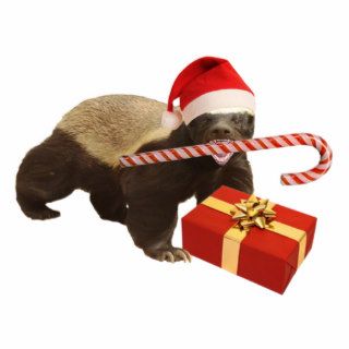 Honey Badger Christmas Photo Cut Out