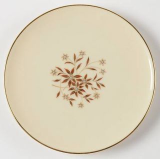 Lenox China Starlight Bread & Butter Plate, Fine China Dinnerware   Brown Flower