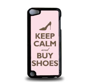 Keep Calm Buy Shoes Pink iPod Touch 5 Case   For iPod Touch 5/5G   Designer Plastic Snap On Case Cell Phones & Accessories