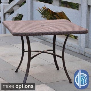 International Caravan Barcelona Resin Wicker/aluminum 39 inch Square Outdoor Dining Table