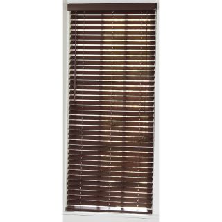 Style Selections 35 in W x 64 in L Mahogany Faux Wood Plantation Blinds