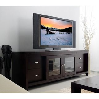 Abbyson Living Clarkston Solid Wood 72 inch TV Console Abbyson Living Entertainment Centers