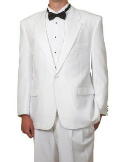 New Mens Classic Formal 1 Button White Tuxedo Suit at  Mens Clothing store