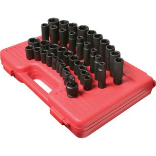 Sunex Tools Impact Sockets — 1/2in. Drive, 39-Pc. SAE Set, Model# 2668  1/2in. Drive SAE Sets