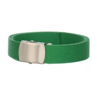 Solid Color Military Canvas Web Belt One Size Fits All   Green at  Mens Clothing store