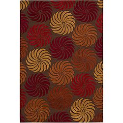 Nourison Hand tufted Contours Multicolored Polyester Rug (36 X 56)
