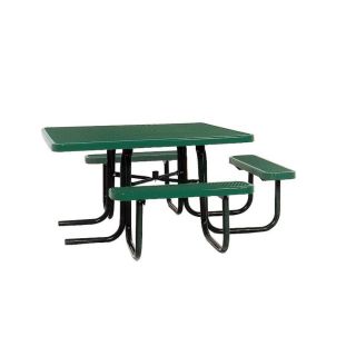 Ultra Play 6 ft Green Steel Rectangle Picnic Table
