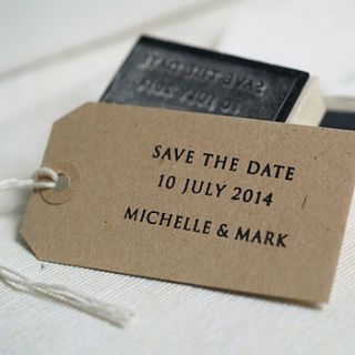 'save the date' stamp by beautiful day