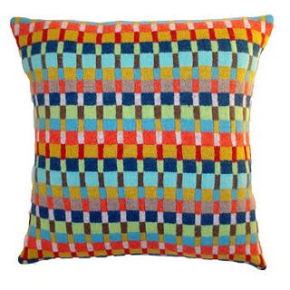 locomotive knitted lambswool cushion by gabrielle vary knitwear