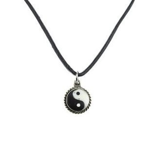 ying yang leather cord choker by regalrose
