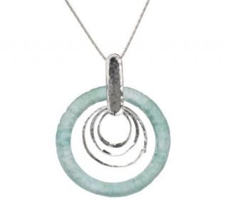 Or Paz Sterling Roman Glass Round Pendant —