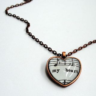 hold my heart music notes pendant by naturally heartfelt