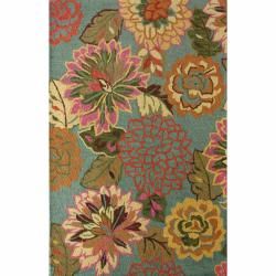 nuLOOM Handmade Bold Floral Wool Rug (7'6 x 9'6) Nuloom 7x9   10x14 Rugs