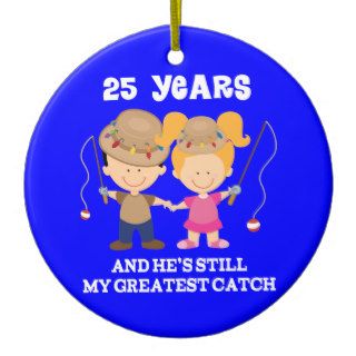 25th Wedding Anniversary Funny Gift For Her Christmas Tree Ornaments