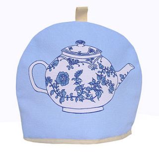 china blue tea cosy by charlotte rose