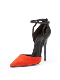 Suede Leather Pointed Toe Pump by Narciso Rodriguez