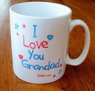 personalised 'love you grandad' mug by sleepyheads