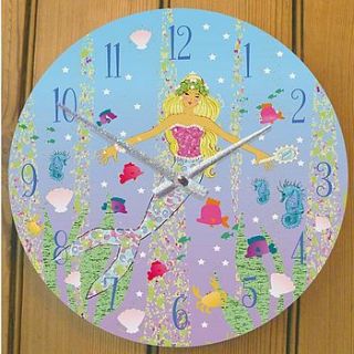 mermaid clock by cute clocks