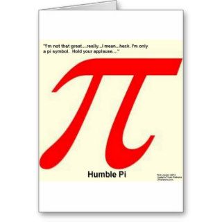 Humble Pi R Square Funny Greeting Card
