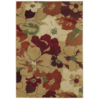 Shaw Living Paradise 7 ft 8 in x 10 ft 9 in Rectangular Yellow Floral Area Rug