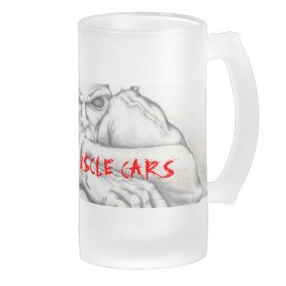FROSTED DEMON BEER GLASS, DEMON MUSCLE CARS MUGS