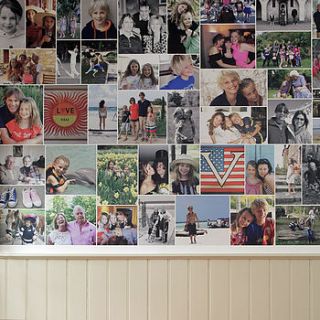 personalised classic photo collage wallpaper by life on a wall
