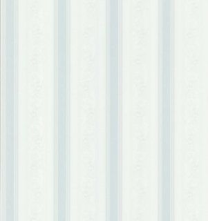 Brewster 430 7044 Cameo Rose IV Acanthus Scroll Stripe Wallpaper, 20.5 Inch by 396 Inch, Blue    