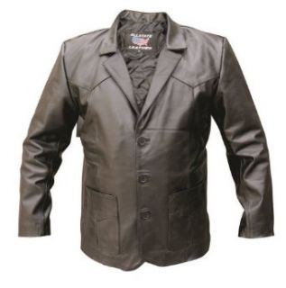 Men's AL2650 Three Button Blazer Small Black Clothing