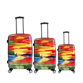 Neo Cover Sailing through Sunsets Hardside Spinner 3 piece Expandable Hardside