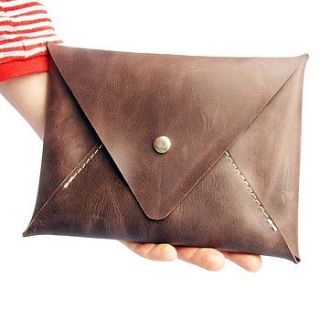 handmade leather clutch bag by cutme