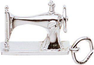 Rembrandt Charms Sewing Machine Charm, Sterling Silver Jewelry