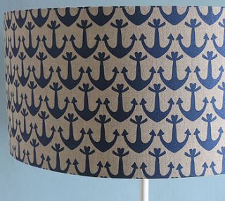 children's anchor linen lampshade by emma purdie