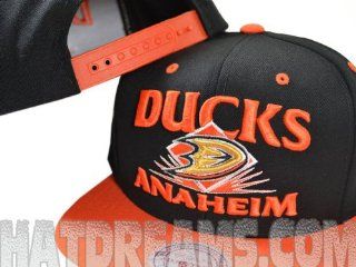 Anaheim Mighty Ducks Mitchell & Ness Grand Arch Snapback Cap Hat Black Orange 