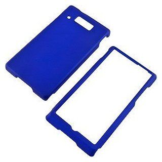 Blue Rubberized Protector Case for Motorola Triumph WX435 Cell Phones & Accessories