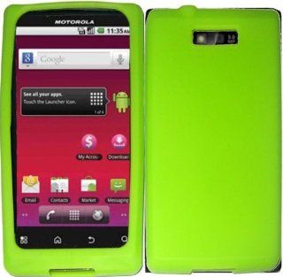 Motorola Triumph WX435 Silicone Skin Cover Neon Green Cell Phones & Accessories