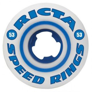 Ricta Speedrings 81b Skateboard Wheels White/Blue 53mm