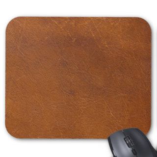 Faux Brown Leather Texture Mousepad