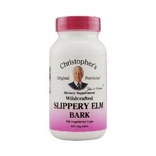 Christopher's Slippery Elm Bark    425 mg   100 Vegetarian Capsules Health & Personal Care