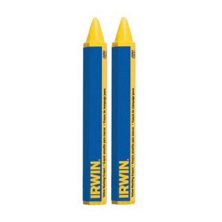 IRWIN 2 Pack Yellow Marking Crayon Set
