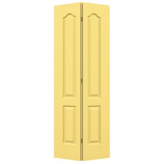 ReliaBilt 2 Panel Arch Top Hollow Core Textured Molded Composite Bifold Closet Door (Common 80 in x 28 in; Actual 79 in x 27.5 in)